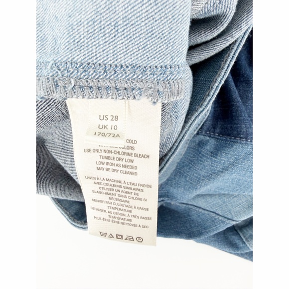 Free People x We The Free Boheme Patchwork 28 Denim Flare Mid-Rise - Picture 8 of 10